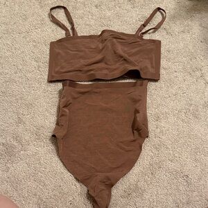 SKIMS Brown Intimates Set NWOT